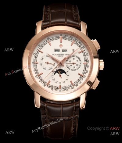 TW V2 Swiss Vacheron Constantin Traditionnelle Perpetual Calendar Chronograph Rose Gold Watch